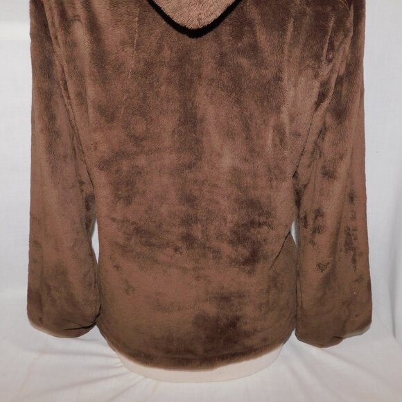 The North Face Womens L Chocolate Brown OSO Full Zip Hooded Fleece Hoodie Jacket - Picture 13 of 13